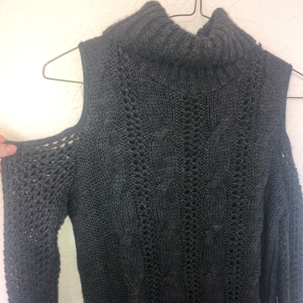 American Eagle Cold Shoulder Turtleneck Sweater